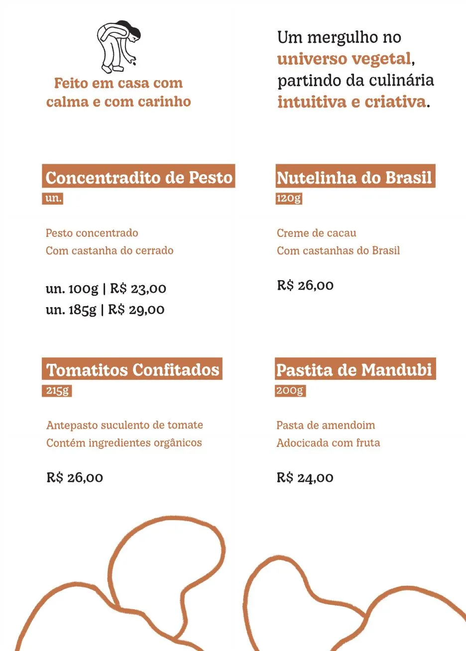 Segunda página do cardápio impresso De Planta