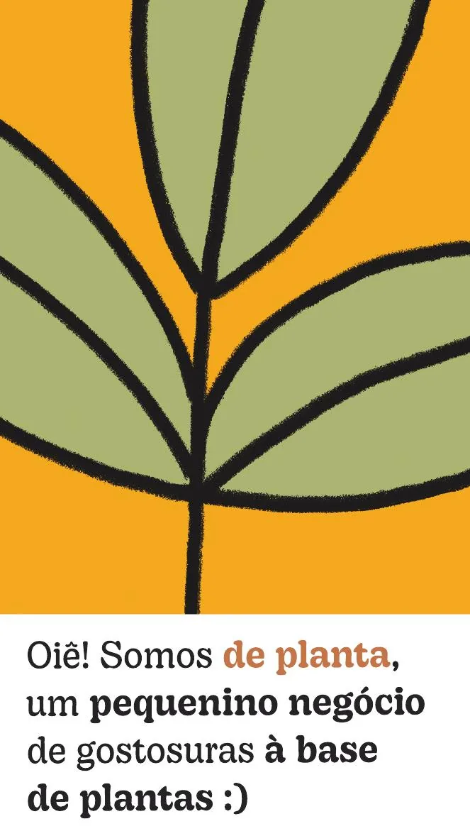 Capa ilustrada do cardápio digital De Planta