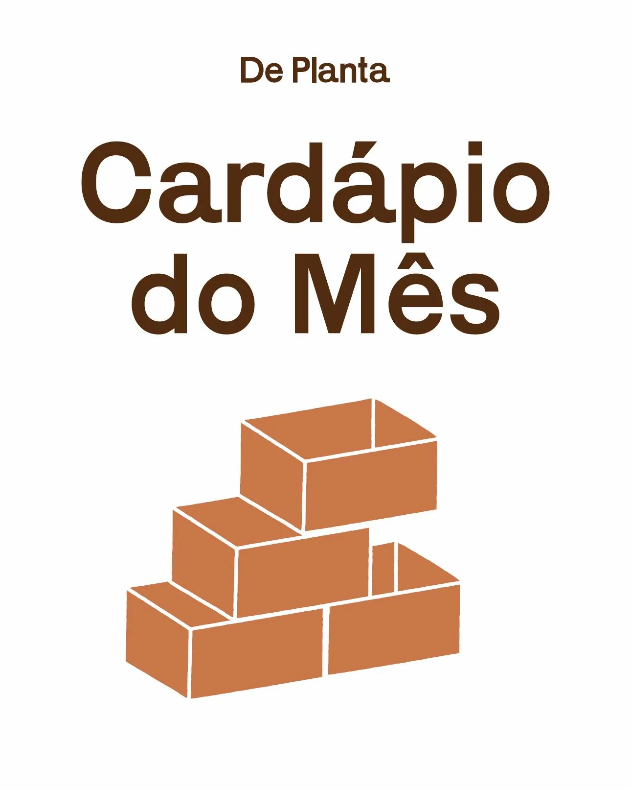 Capa do cardápio mensal De Planta