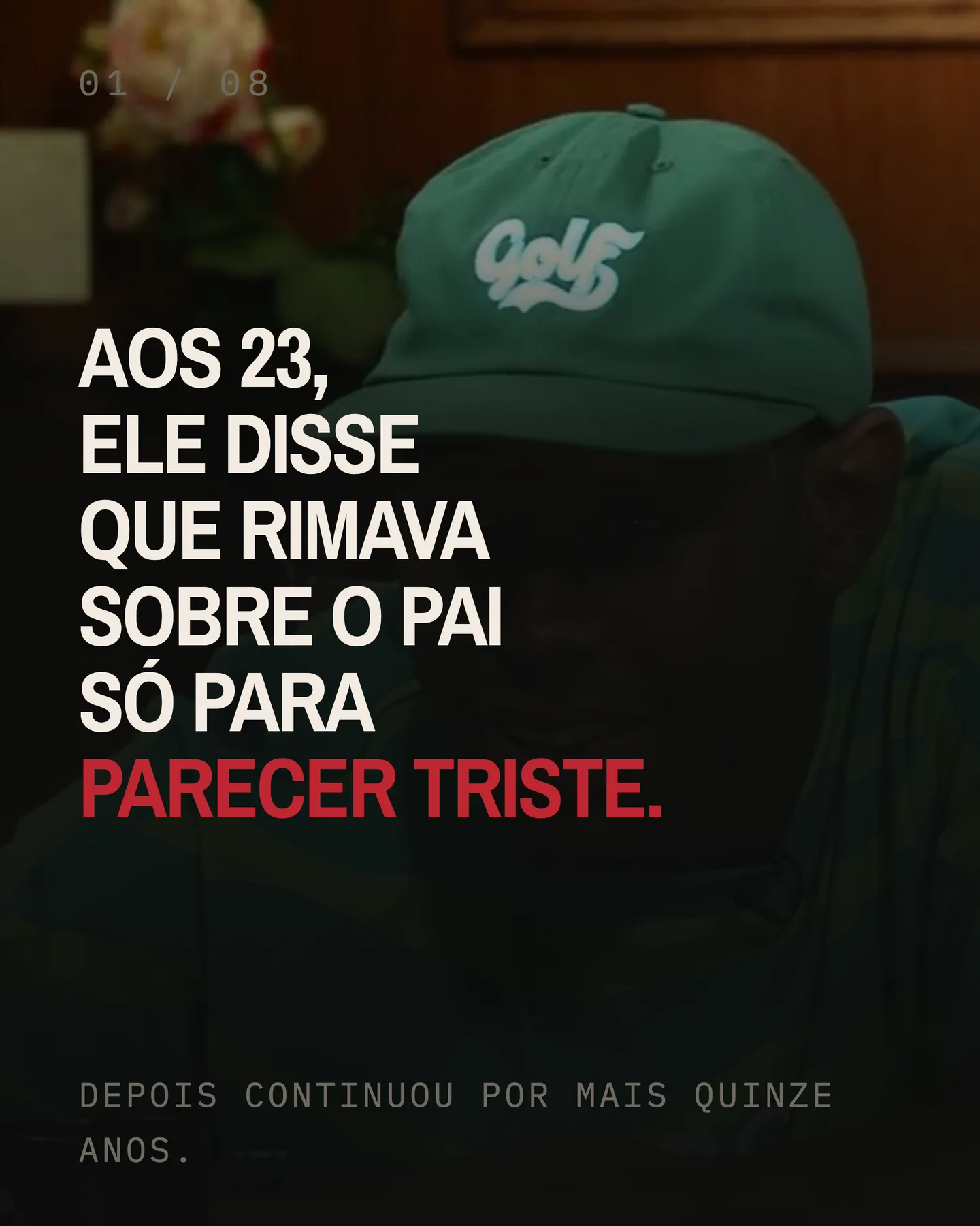 Card de arquivo da Eva com fotografia e título editorial