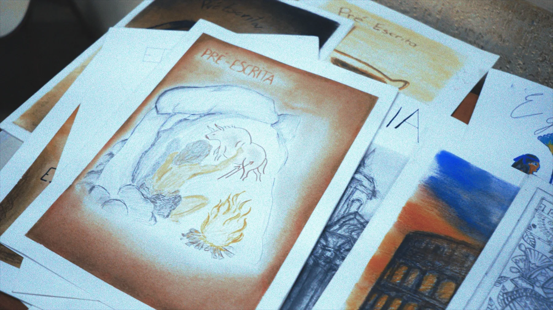 Estudos visuais produzidos na Escola Moara