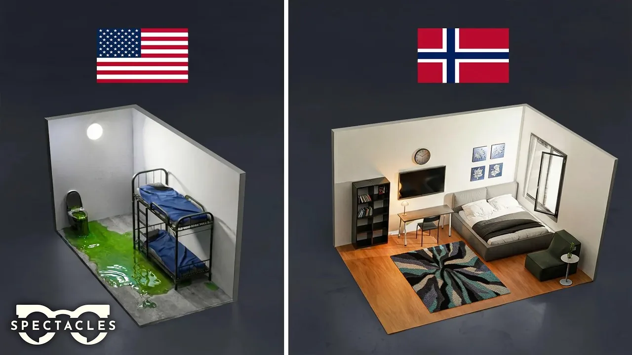 Thumbnail do vídeo sobre prisões na Noruega